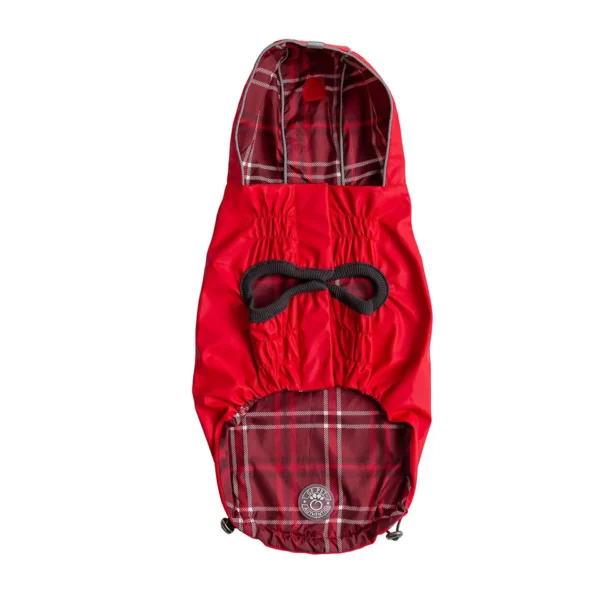 Reversible Elasto-Fit Raincoat - Red - Image 3