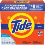 Tide Powder Laundry Detergent - For Clothing, Laundry - Concentrate - 95 oz (5.94 lb) - Original Scent - 3 / Carton - Orange