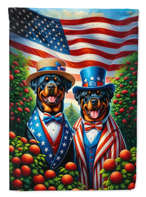 All American Rottweiler Garden Flag