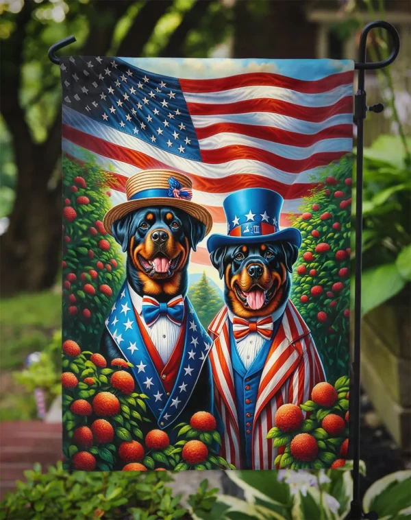 All American Rottweiler Garden Flag - Image 3