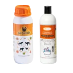 Healthy Paw Life Skin & Coat Care Combo - Lime Sulfur Dip 16 oz + Antiparasitic & Antiseborrheic Dog Shampoo 16 oz