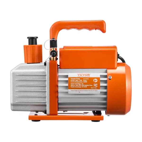 Vacuum Pump 3.5 CFM HVAC Single Stage Rotary Vane Vacuum Pump Oil Included - Image 9