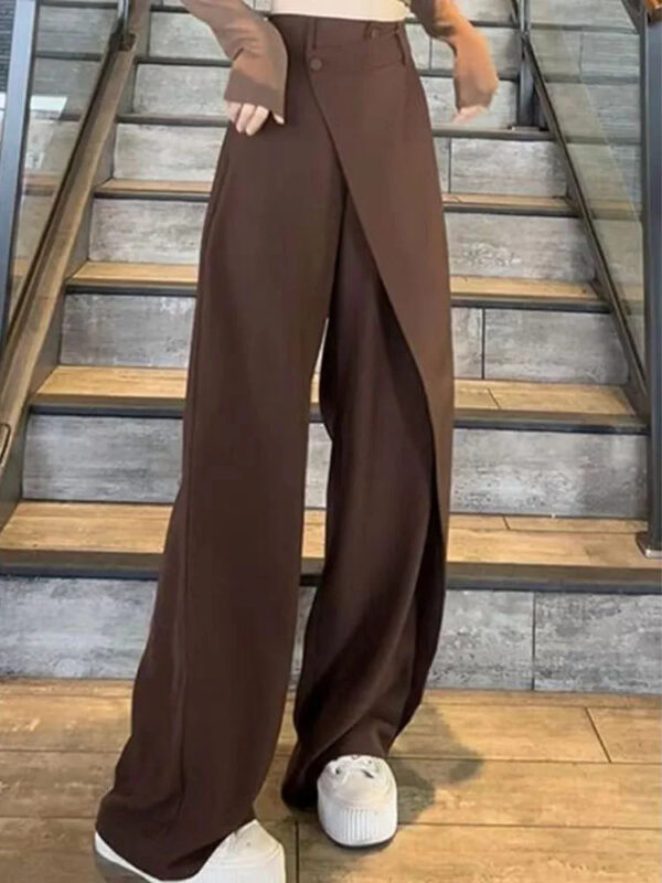 Irregular Wide-leg Pants Ins Fashion Loose Trousers Women's Clothing - Image 7