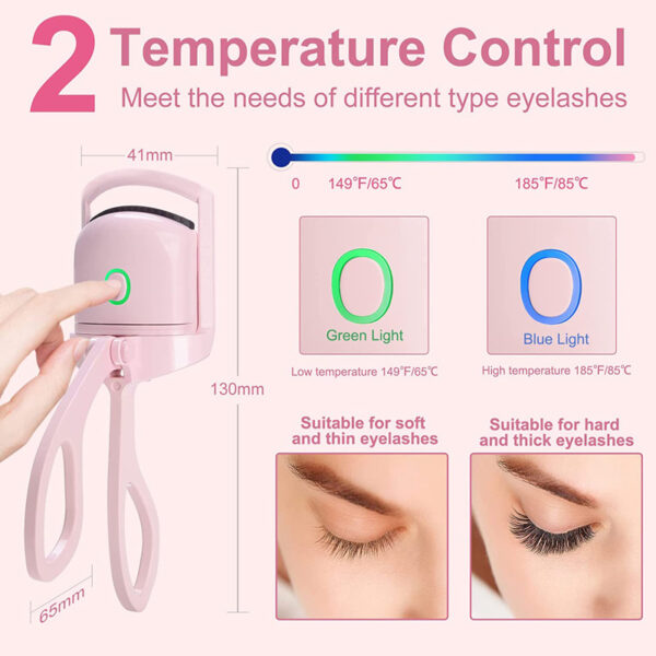 Eyelash Curler Makeup Tools Heated Eyelash Curlers, Rechargeable Electric Eyelash Curler, Handheld Eyelash Heat - Image 10