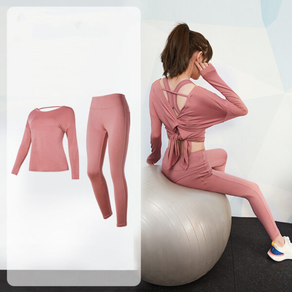 Hollow long sleeve yoga wear