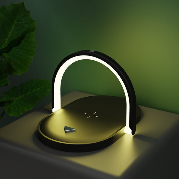 3 In 1 Foldable Wireless Charger Night Light Wireless Charging Station Stonego LED Reading Table Lamp 15W Fast Charging Light - Image 2