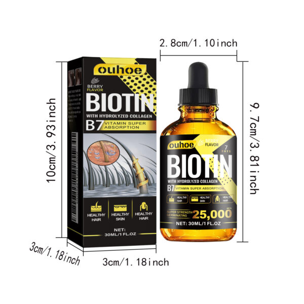 RESEARCH Liquid Biotin & Collagen Hair Growth Drops  - Biotin And Liquid Collagen Supplement For Men & Women - Glowing Skin Support, Healthy Hair & Nail Growth - Image 9