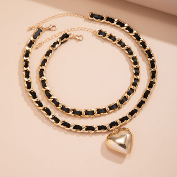 Big Love Double-layer Chains Design Necklace Women Street Punk Style Necklace Fashion Jewelry - Image 7