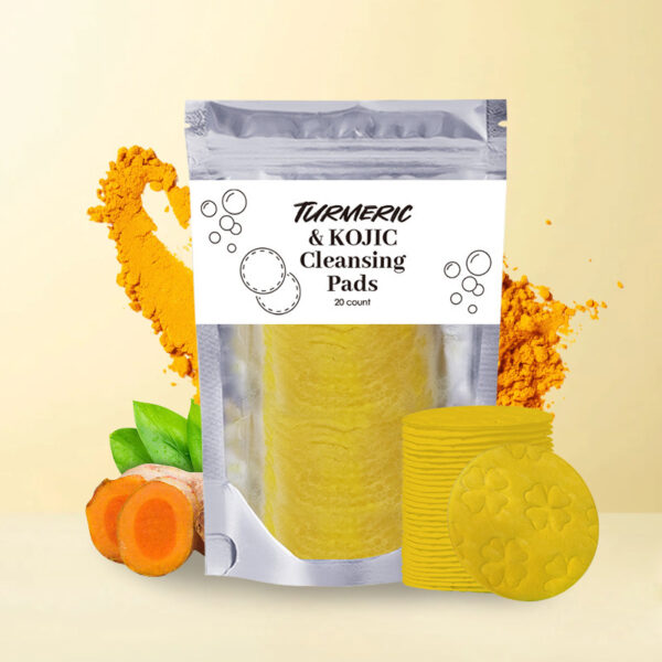 Turmeric Exfoliating Cleansing Pads Compressed Facial Sponges Skin Care Tools For Face Clogged Pores Excess Oil Cleansing - Image 8